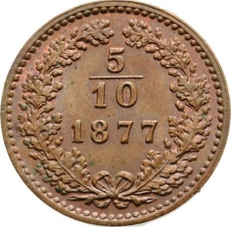 5/10 Kreuzer (ruduced weight - w/o mint mark) — Obverse