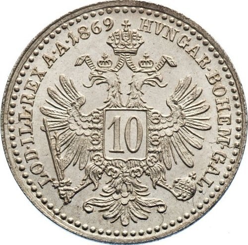 10 Kreuzer (1/10 Florin) — Obverse