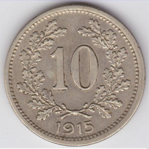 10 Heller (Royal escutcheon) — Obverse