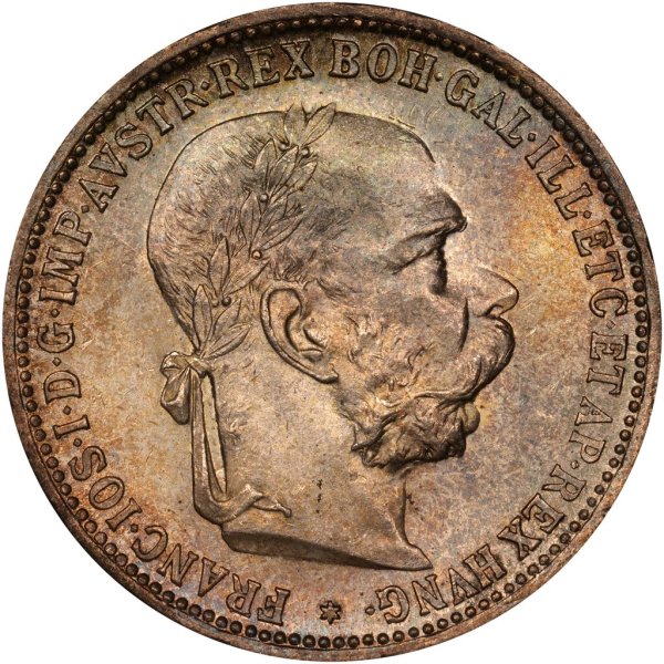 1 Korona (w/laurette - w/o designer name) — Reverse