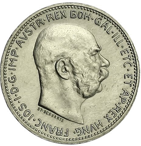 1 Korona (w/o laurette - w/designer name) — Reverse