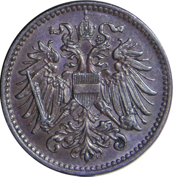 1 Heller (Austrian escutcheon) — Reverse