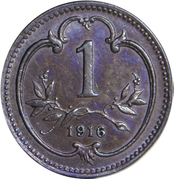 1 Heller (Austrian escutcheon) — Obverse