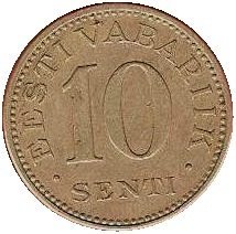10 Senti — Obverse