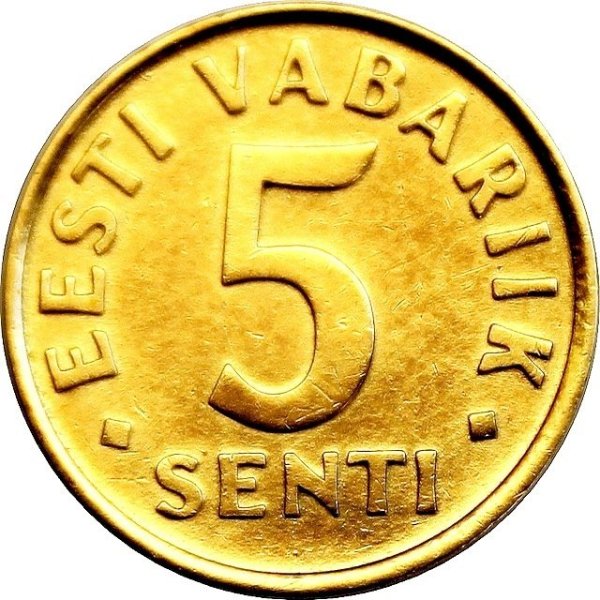 5 Senti — Obverse