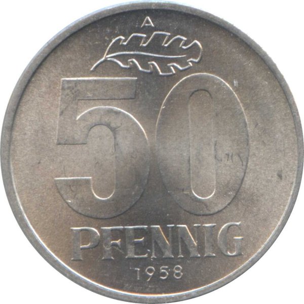 50 Pfennig (small arms) — Obverse