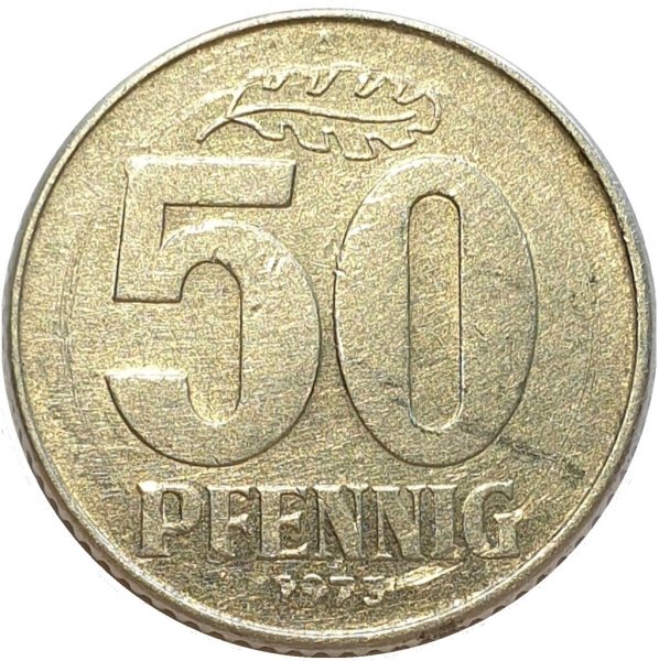50 Pfennig (large arms) — Obverse