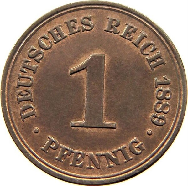 1 Pfennig (A, B, C, D, E, F, G, H, J) — Obverse
