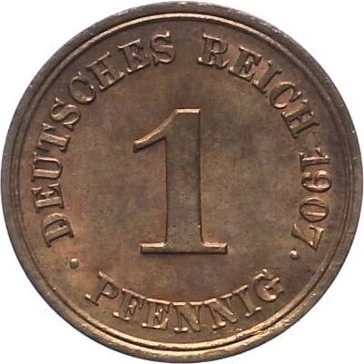 1 Pfennig (A, D, E, F, G, J) — Obverse