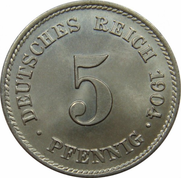5 Pfennig (A, D, E, F, G, J) — Obverse