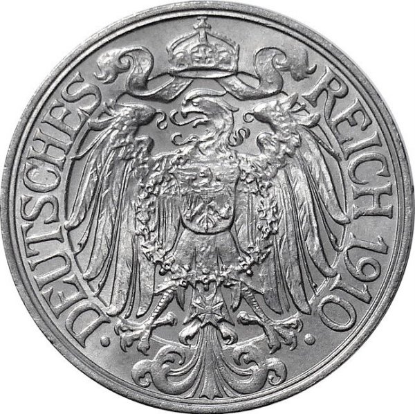 25 Pfennig (A, D, E, F, G, J) — Reverse
