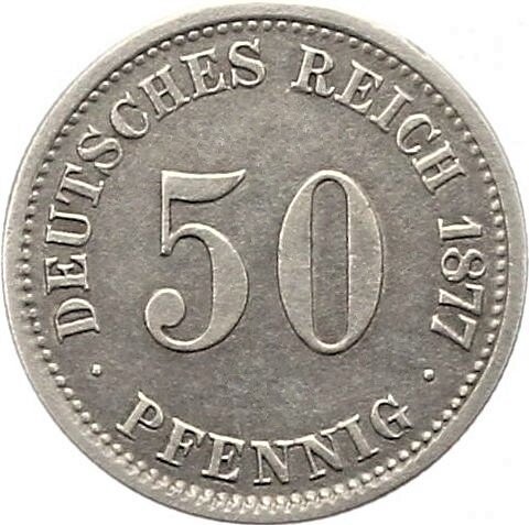 50 Pfennig (A, B, C, D, E, F, G, H, J) — Obverse
