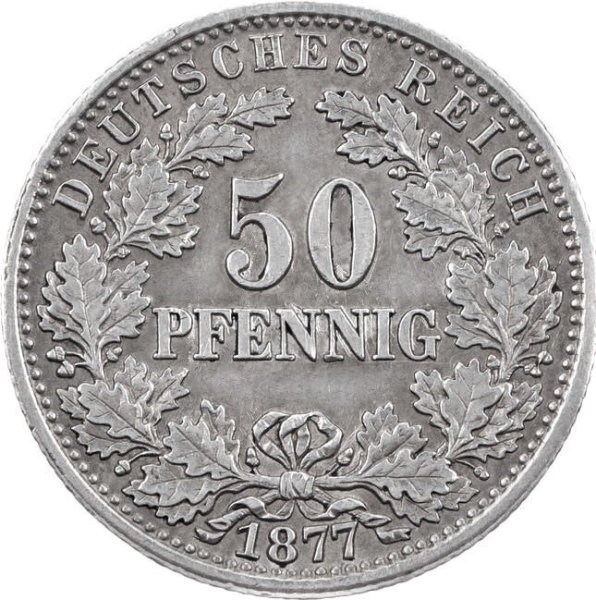 50 Pfennig (A, B, C, D, E, F, G, H, J) — Obverse