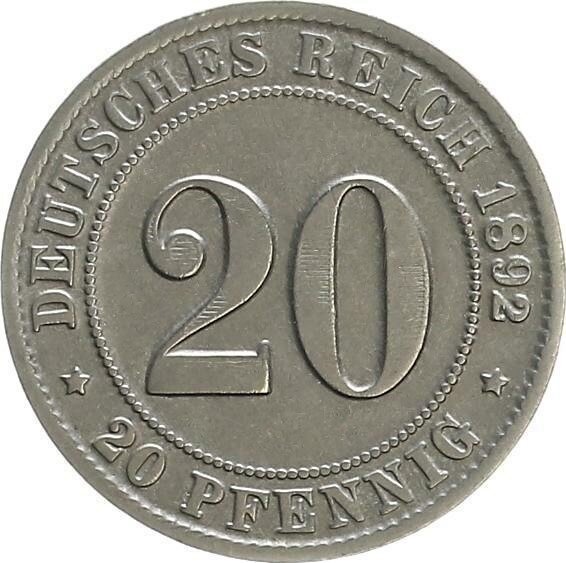 20 Pfennig (A, D, E, F, G, J) — Obverse