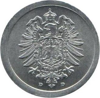 1 Pfennig (A, D, E, F, G, J) — Reverse