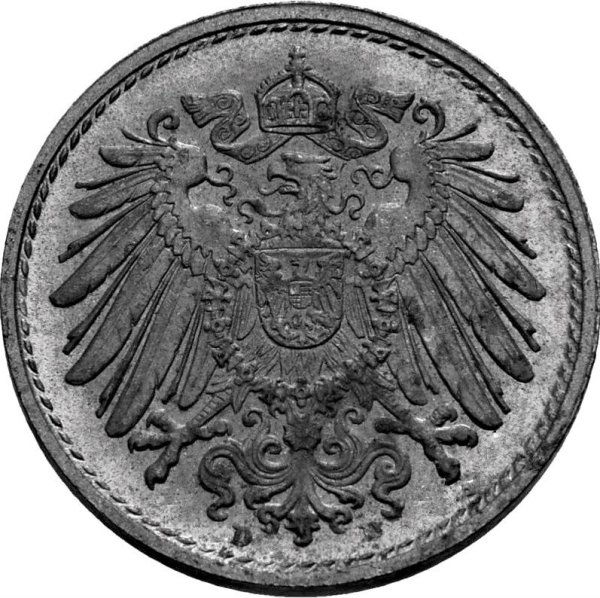 5 Pfennig (A, D, E, F, G, J) — Reverse