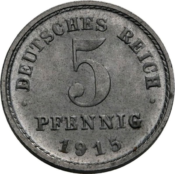 5 Pfennig (A, D, E, F, G, J) — Obverse