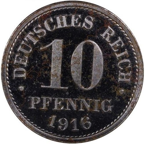 10 Pfennig (A, D, E, F, G, J) — Obverse