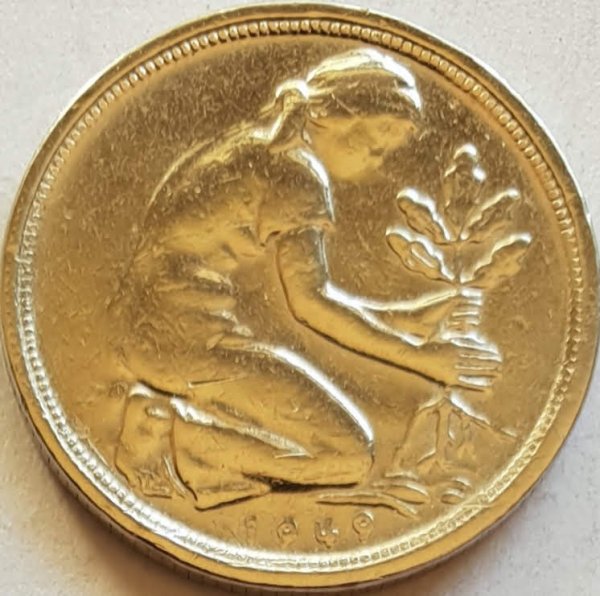 50 Pfennig (D, F, G, J) — Reverse