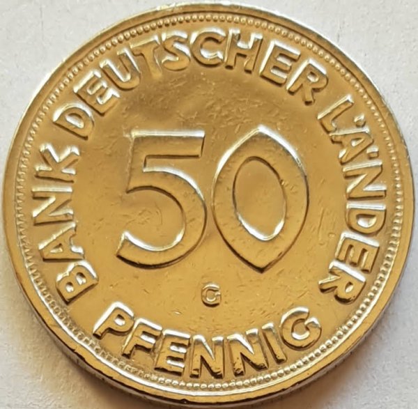 50 Pfennig (D, F, G, J) — Obverse