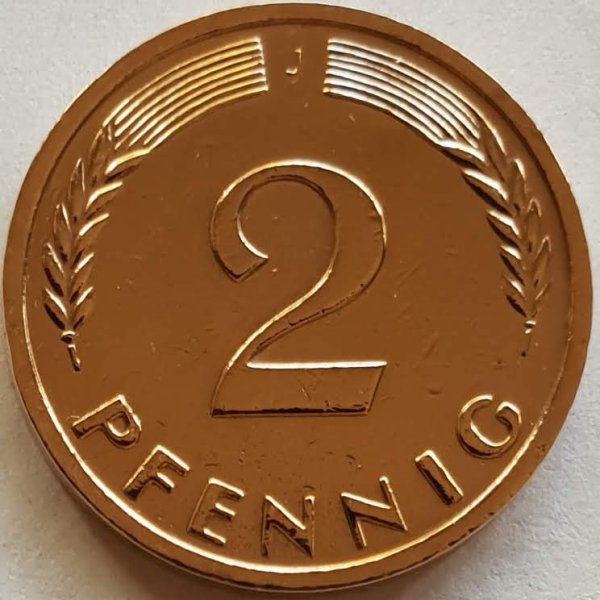 2 Pfennig (D, F, G, J) — Obverse