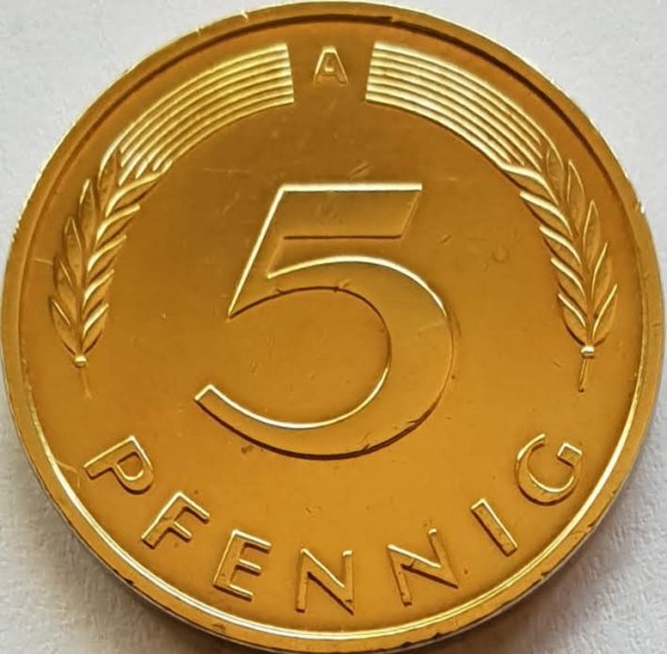 5 Pfennig (A, D, F, G, J) — Obverse