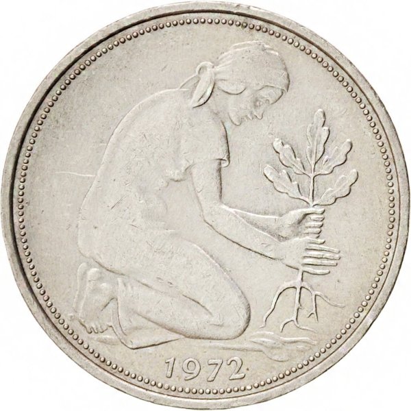50 Pfennig (A, D, F, G, J) Smooth — Reverse