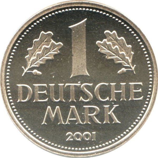 1 Mark (A, D, F, G, J) — Obverse