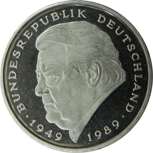 2 Mark (Minister Franz Josef Strauss - A, D, F, G, J) — Reverse