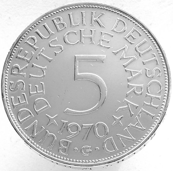 5 Mark (D, F, G, J) — Obverse