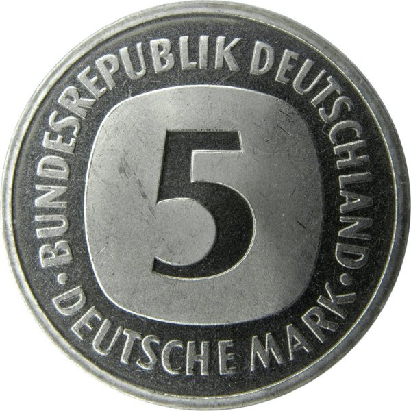 5 Mark (A, D, F, G, J) — Obverse