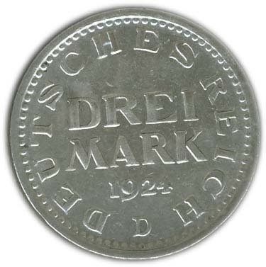 3 Mark (Drei - A, D, E, F, G, J) — Obverse