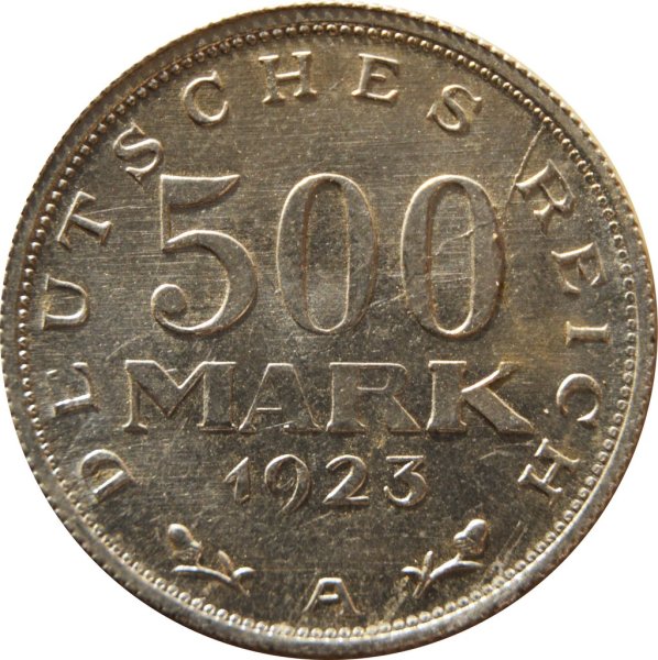 500 Mark (A, D, E, F, G, J) — Obverse