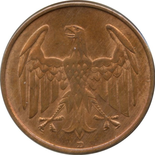 4 Reichspfennig (A, D, E, F, G, J) — Reverse
