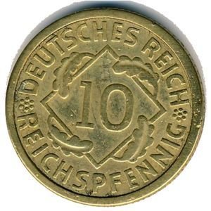 10 Reichspfennig (A, D, E, F, G, J) — Obverse