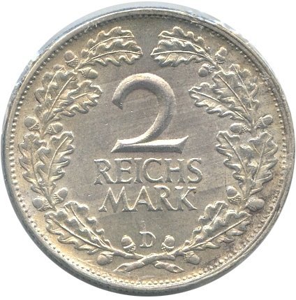 2 Reichsmark (A, D, E, F, G, J) — Obverse