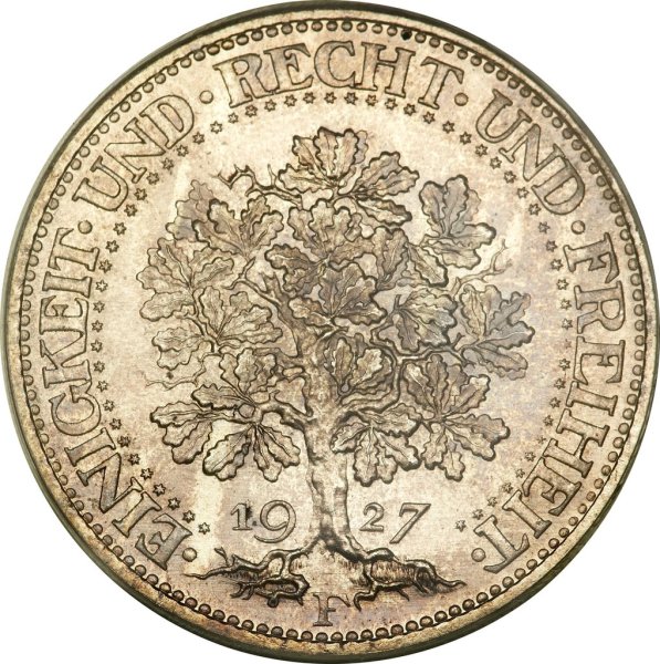5 Reichsmark (A, D, E, F, G, J) — Obverse