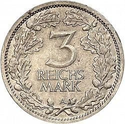 3 Reichsmark (A, D, E, F, G, J) — Obverse