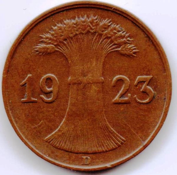 1 Rentenpfennig (A, D, E, F, G, J) — Reverse