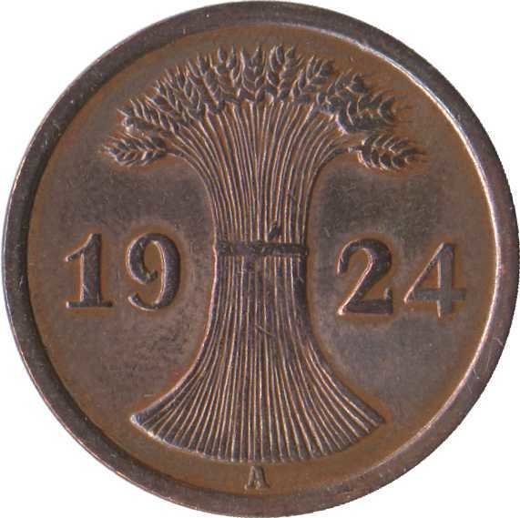 2 Rentenpfennig (A, D, E, F, G, J) — Reverse