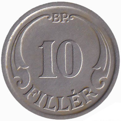 10 Fillér — Obverse