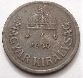 2 Fillér (Normall rim) — Reverse