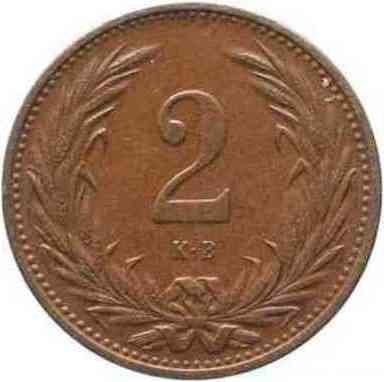 2 Fillér — Obverse