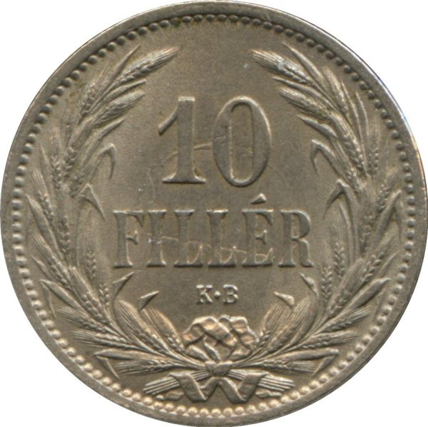 10 Fillér — Obverse