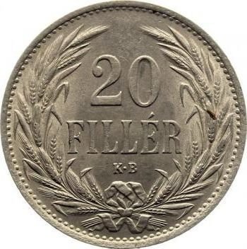 20 Fillér — Obverse
