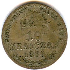 10 Krajczár — Obverse