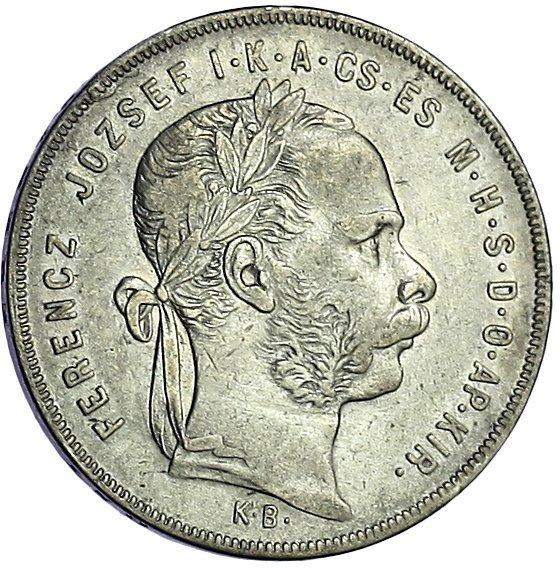 1 Florin (K•B• - small head & legends) — Reverse