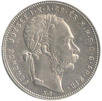 1 Florin (K•B• - large head & legends) — Reverse