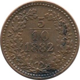 5/10 Krajczár — Obverse