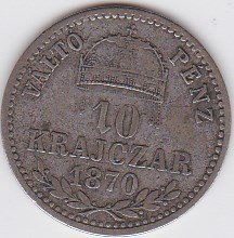 10 Krajczár — Obverse